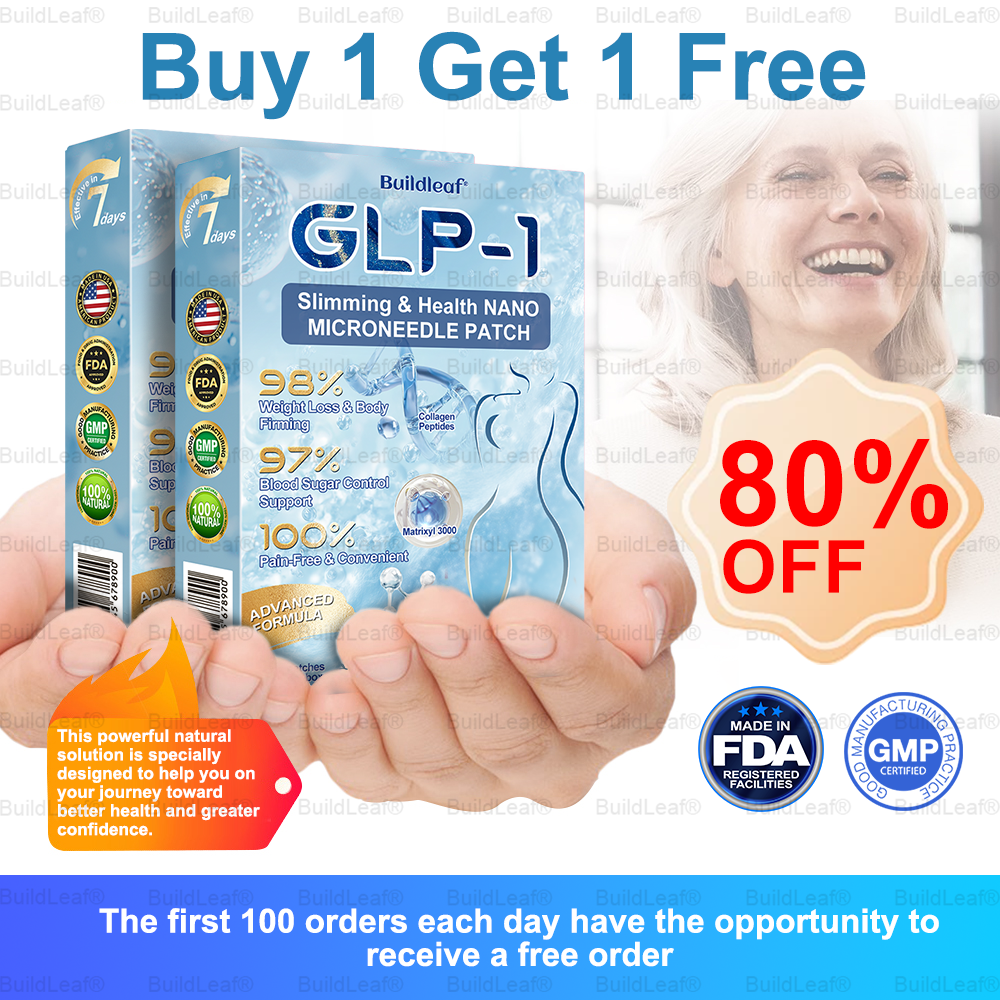 🏥Official Store | BuildLeaf® GLP-1 Nano-Microneedle Patch with Collagen & Matrixyl 3000 丨Obesity,Cardiovascular Diseas, Diabetes, Sleep Apnea, Joint Problems and More